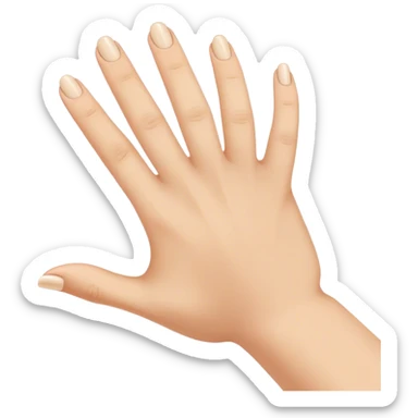 Create a hand with ring finger and thumb touching sticker