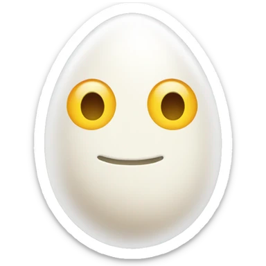 a egg without the yellow part sticker