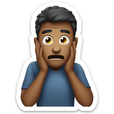 A person who is scared sticker