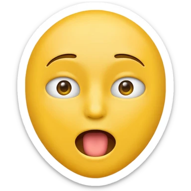 emjoi blankface with agap mouth sticker