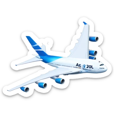 A380 AZUL sticker