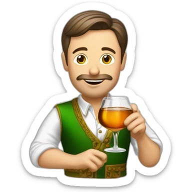 Zelenskiy drinking Kizlyar brandy sticker