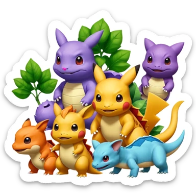create 50 emoji for pokemon sticker