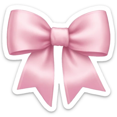 light pink ribbon bow sticker