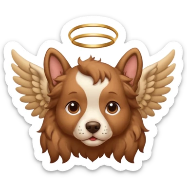 My dogs head on Cupid body sticker