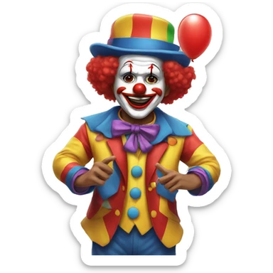 Cool clown hot sticker