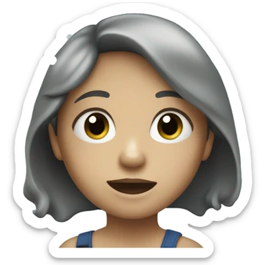 A child with an aquarium.  sticker