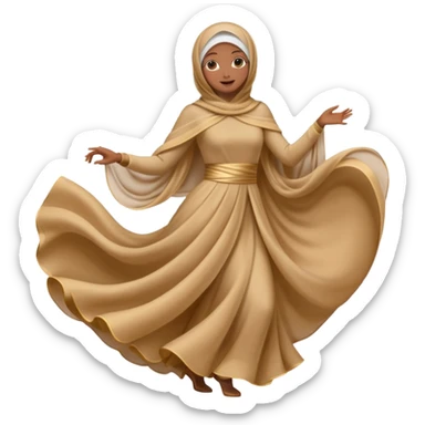 fully veiled woman dancing sticker