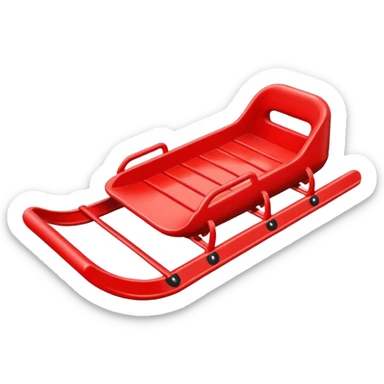 plastic sled  sticker