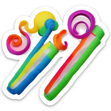 a  singleplastic colorful Velcro Curlers sticker