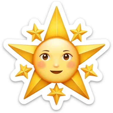 Star shaped sunrise sticker