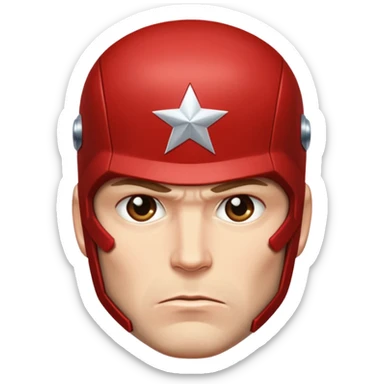 captain america face sticker