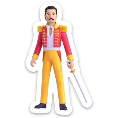 freddie mercury full body sticker