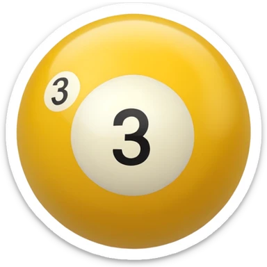 2 numbered billiard ball  sticker