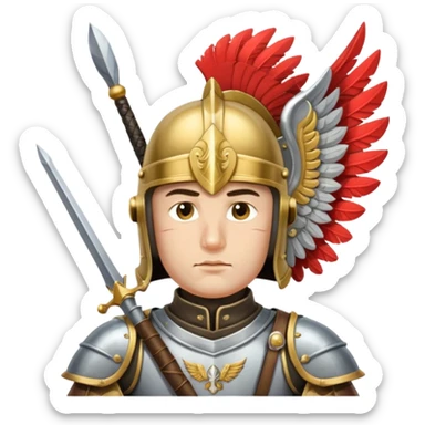 polish husaria miliatry unit, make him with a face like is the best fighter of all times sticker