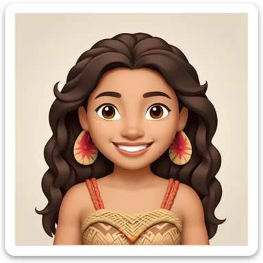 make me an emoji of Moana, the disney character. sticker