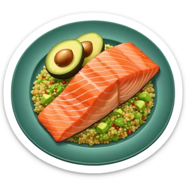 Salmon with Quinoa and Avocado sticker