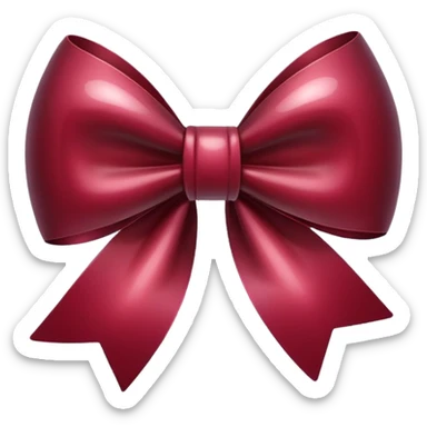Red wine bow  sticker