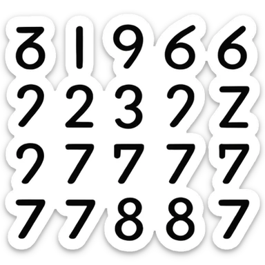 six seven number sticker