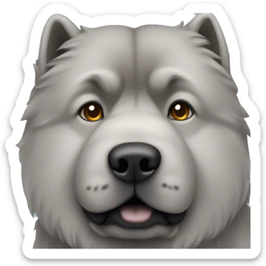 Gray chow chow with blue gray eyes sticker
