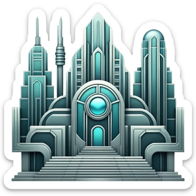Dystopian Aesthetic Scenery Deco sticker