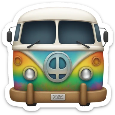 Hippie bus sticker