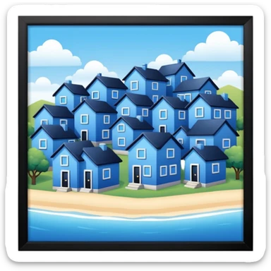 Casas azules sticker