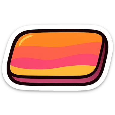 dash symbol in sunset-inspired summer colors, warm gradient, modern and smooth sticker