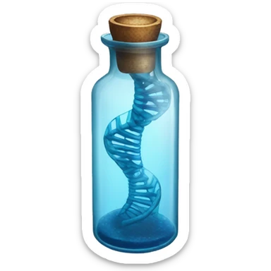 Vial with blue double helix inside from resident evil  sticker
