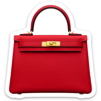 matte red hermes kellybag sticker