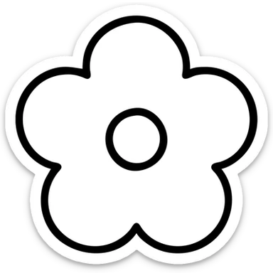 contour de fleur juste la forme sticker