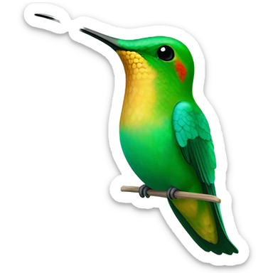 green mango is a large species of hummingbird Reinita Puerto Rico turquoise sticker
