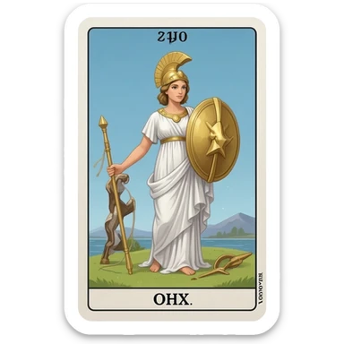 aphrodite tarot cards back side sticker