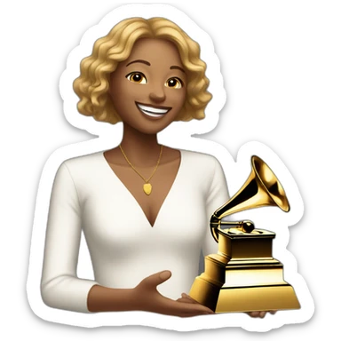 un Grammy en un regalo sticker