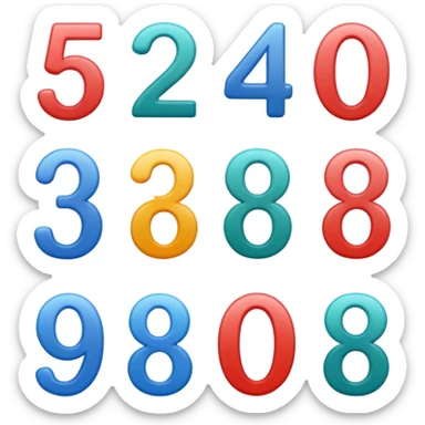 67 numbers sticker