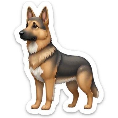 German Shepherd in snow sticker
