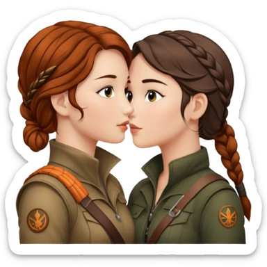 Katniss Everdeen kissing Gale Hawtorne sticker