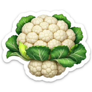 White cauliflower sticker