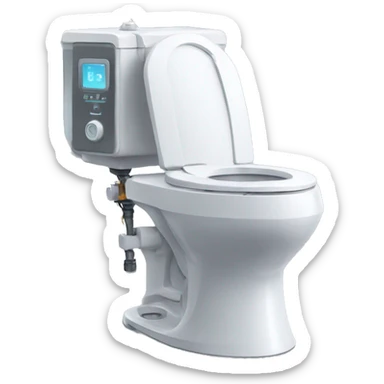 High tech robo toilet  sticker
