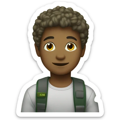 a young white boy in San Francisco with broccoli for hair sticker