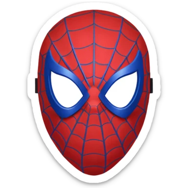 Spiderman mask emoji sticker