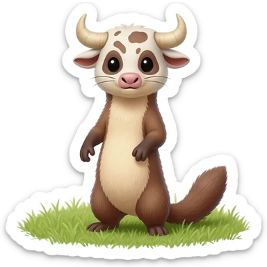 Weasel disguised as a bull sticker