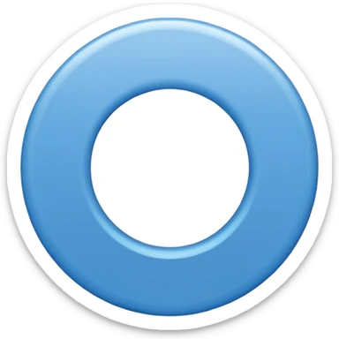 Circulo azul con una flechita de aprobado de color blanco adrento sticker