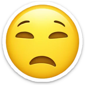 cute slightly pouty face yellow circle sticker