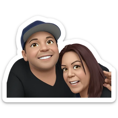 smiling boys in baseball caps sticker