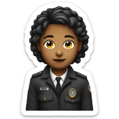 girl fbi agent and boy prisoner  sticker