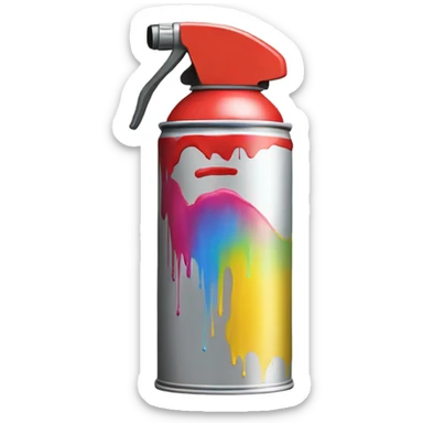 Spray paint can sticker