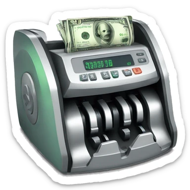 money counting machine sticker