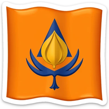 Khalistan 🪯 flag triangle  sticker
