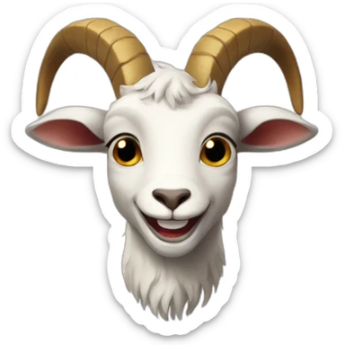 satanic goat smiling sticker